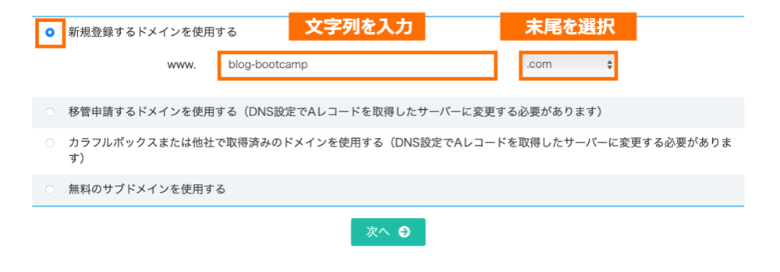 カラフルボックス 独自ドメインの取得